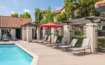 Pool area at Bella Vista, California, 92691